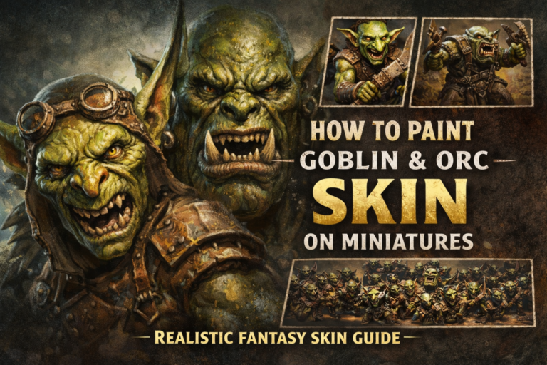 How to Paint Goblin and Orc Skin on Miniatures (Realistic Fantasy Skin Guide)