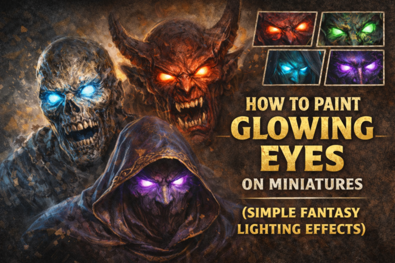 How to Paint Glowing Eyes on Miniatures (Simple Fantasy Lighting Effects)