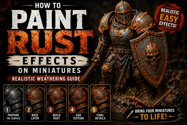 How to Paint Rust Effects on Miniatures (Realistic Weathering Guide)