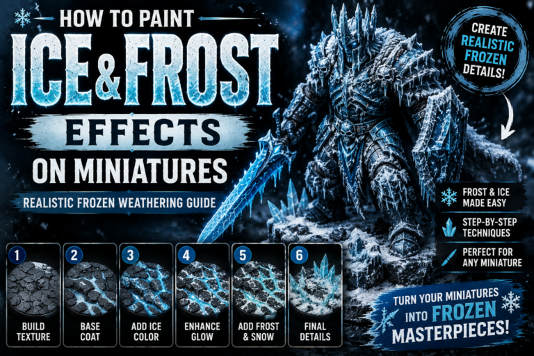 How to Paint Ice and Frost Effects on Miniatures (Realistic Frozen Weathering Guide)