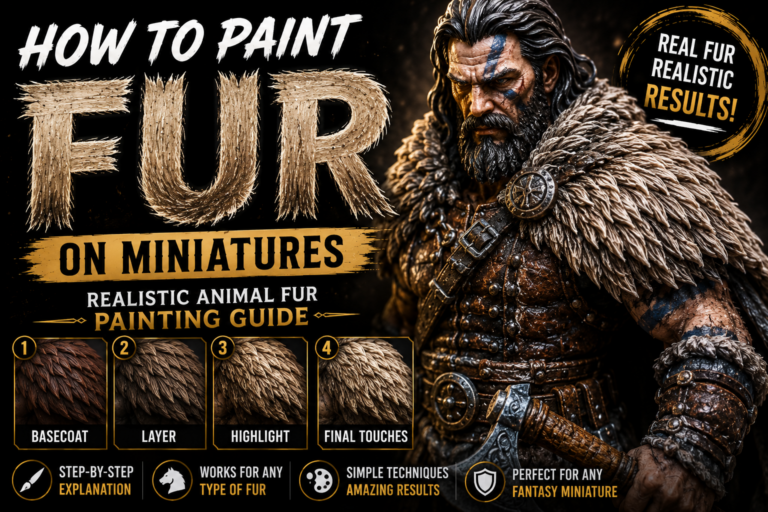 How to Paint Fur on Miniatures (Realistic Animal Fur Painting Guide)