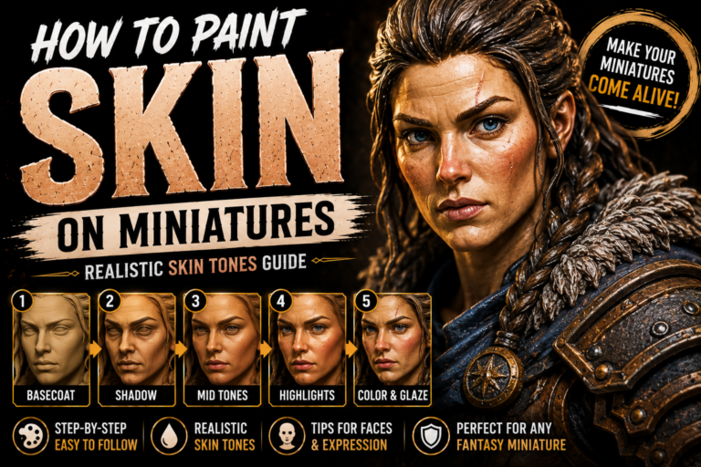 How to Paint Skin on Miniatures (Realistic Skin Tone Painting Guide)