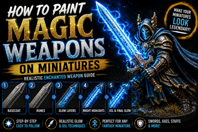 How to Paint Magic Weapons on Miniatures (Realistic Enchanted Weapon Effects Guide)
