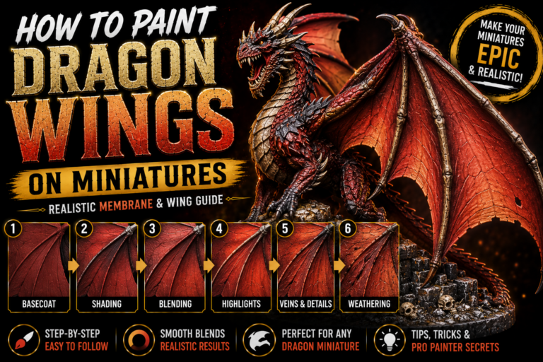 How to Paint Dragon Wings on Miniatures (Realistic Membrane & Wing Texture Guide)