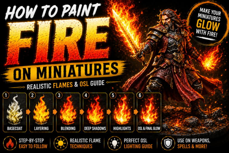 How to Paint Fire Effects on Miniatures (Realistic Flames & OSL Guide)