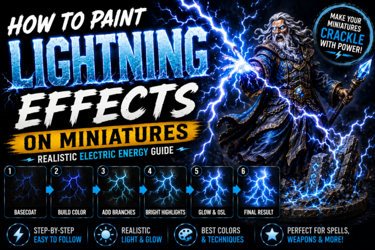 How to Paint Lightning Effects on Miniatures (Realistic Electric Energy Guide)