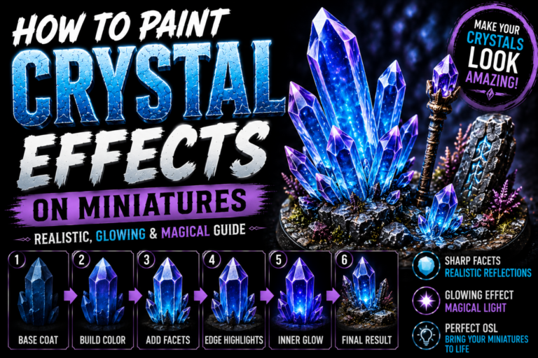 How to Paint Crystal Effects on Miniatures (Realistic Magical Crystal Guide)