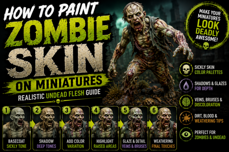 How to Paint Zombie Skin on Miniatures (Realistic Undead Flesh Guide)