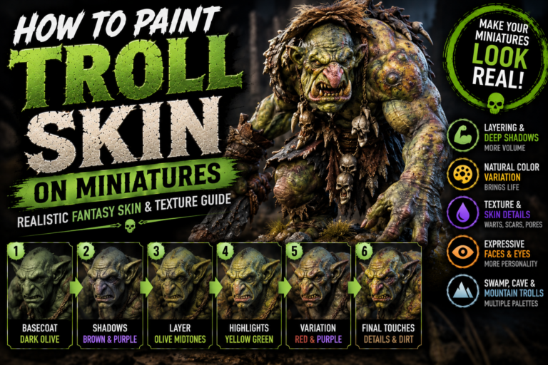How to Paint Troll Skin on Miniatures (Realistic Fantasy Skin & Texture Guide)