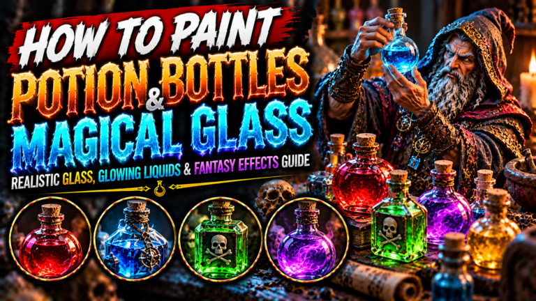 How to Paint Potion Bottles and Magical Glass on Miniatures (Realistic Glass, Glowing Liquids & Fantasy Alchemy Guide)