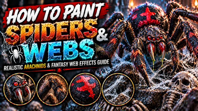 How to Paint Spider Miniatures and Webs (Realistic Arachnids & Fantasy Web Effects Guide)
