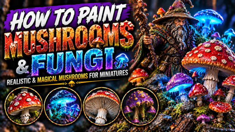 How to Paint Mushrooms and Fungi on Miniatures (Realistic & Magical Fantasy Fungi Guide)