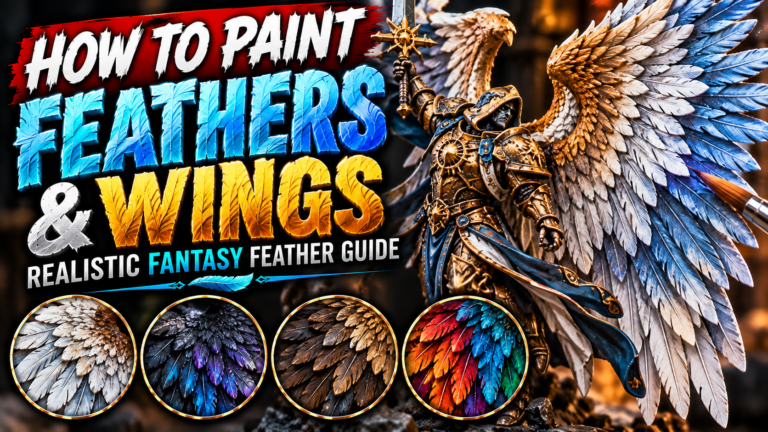 How to Paint Feathers and Wings on Miniatures (Realistic Fantasy Feather Guide)