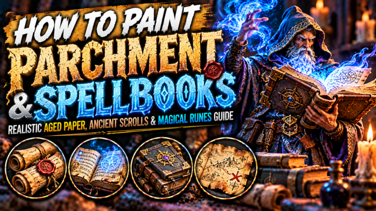 How to Paint Parchment and Spellbooks on Miniatures (Realistic Aged Paper, Ancient Scrolls & Magical Runes Guide)