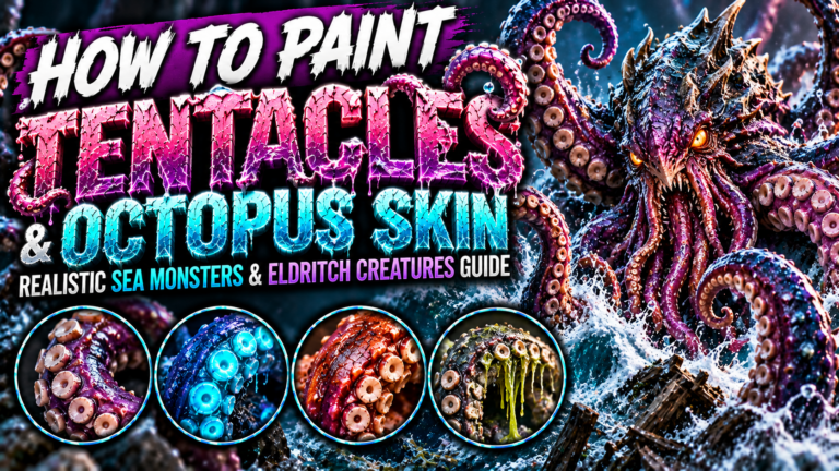 How to Paint Tentacles and Octopus Skin on Miniatures (Realistic Sea Monsters & Eldritch Creatures Guide)