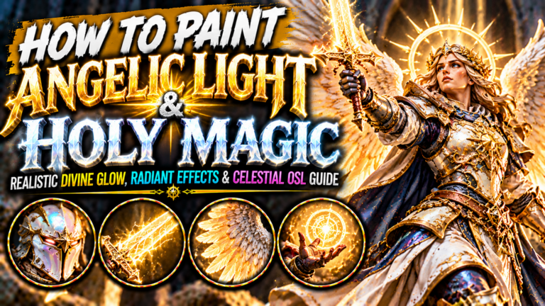 How to Paint Angelic Light and Holy Magic on Miniatures (Realistic Divine Glow, Radiant Weapons & Celestial OSL Guide)