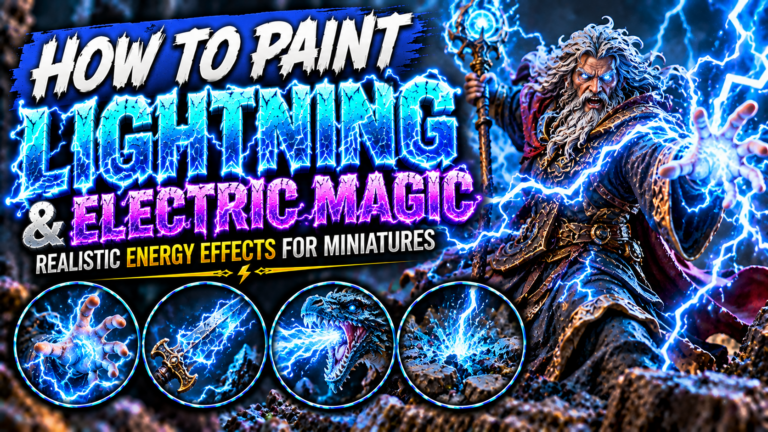 How to Paint Lightning and Electric Magic on Miniatures (Realistic Energy, Thunder & OSL Guide)