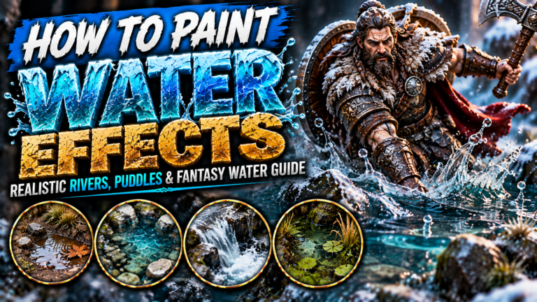 How to Paint Water Effects on Miniatures (Realistic Rivers, Puddles & Fantasy Water Guide)